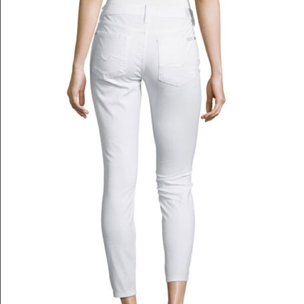7 For All Mankind White Skinny Jeans Size 32